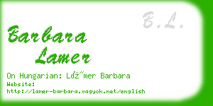 barbara lamer business card